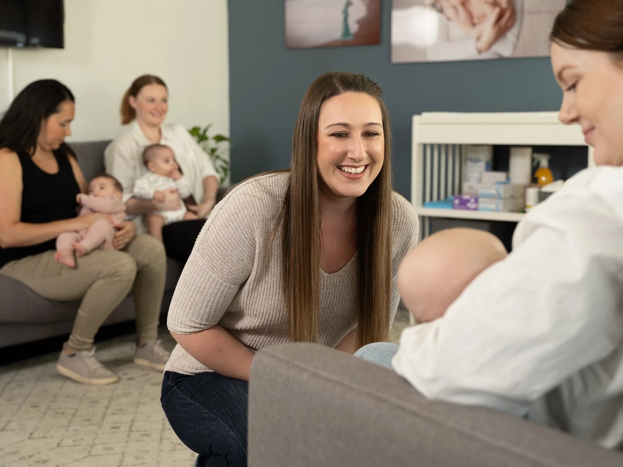 Lactation and infant feeding support group in San Diego — latch and positioning help for new parents at AlignSD in Mission Valley